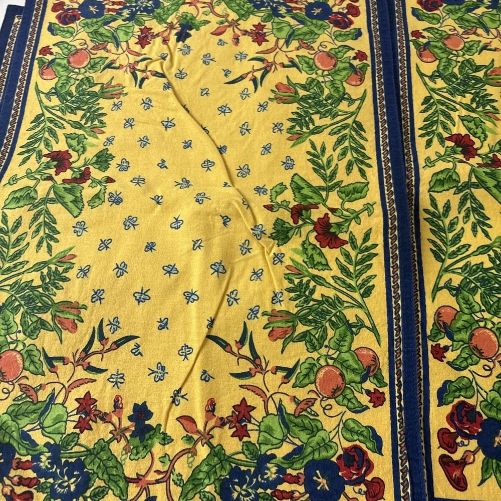 Williams Sonoma Provence French Country Placemats & Cloth Napkins Yellow Floral